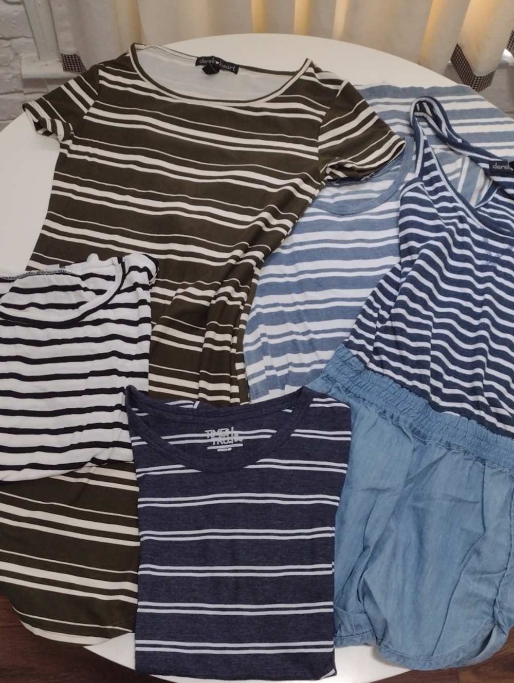 Bundle Of 5 Stripes Pattern Size Small Dresses T-shirts Romper